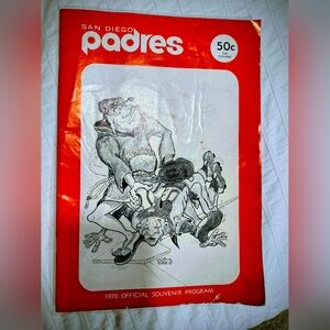 San Diego Padres 1970 Official Souvenir Program - Red Cover